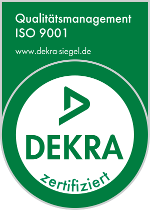 Wir sind Zertifiziert Dekra 9001